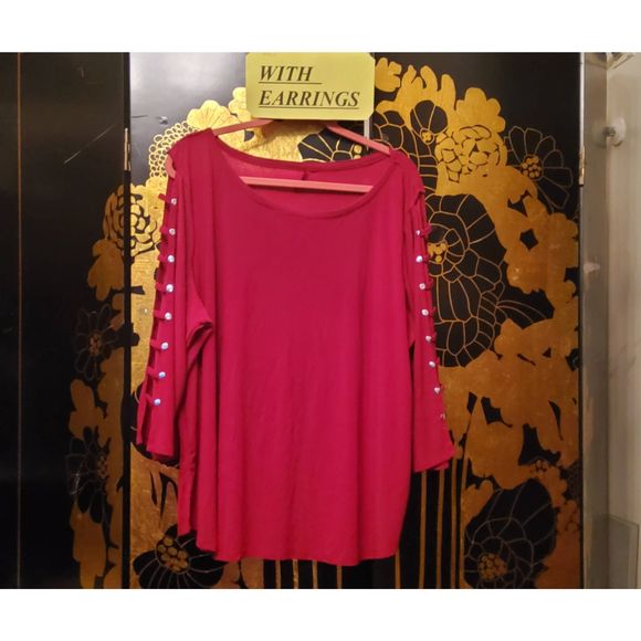 love scarlett Tops - 2X Queen Top & Cherry Earrings